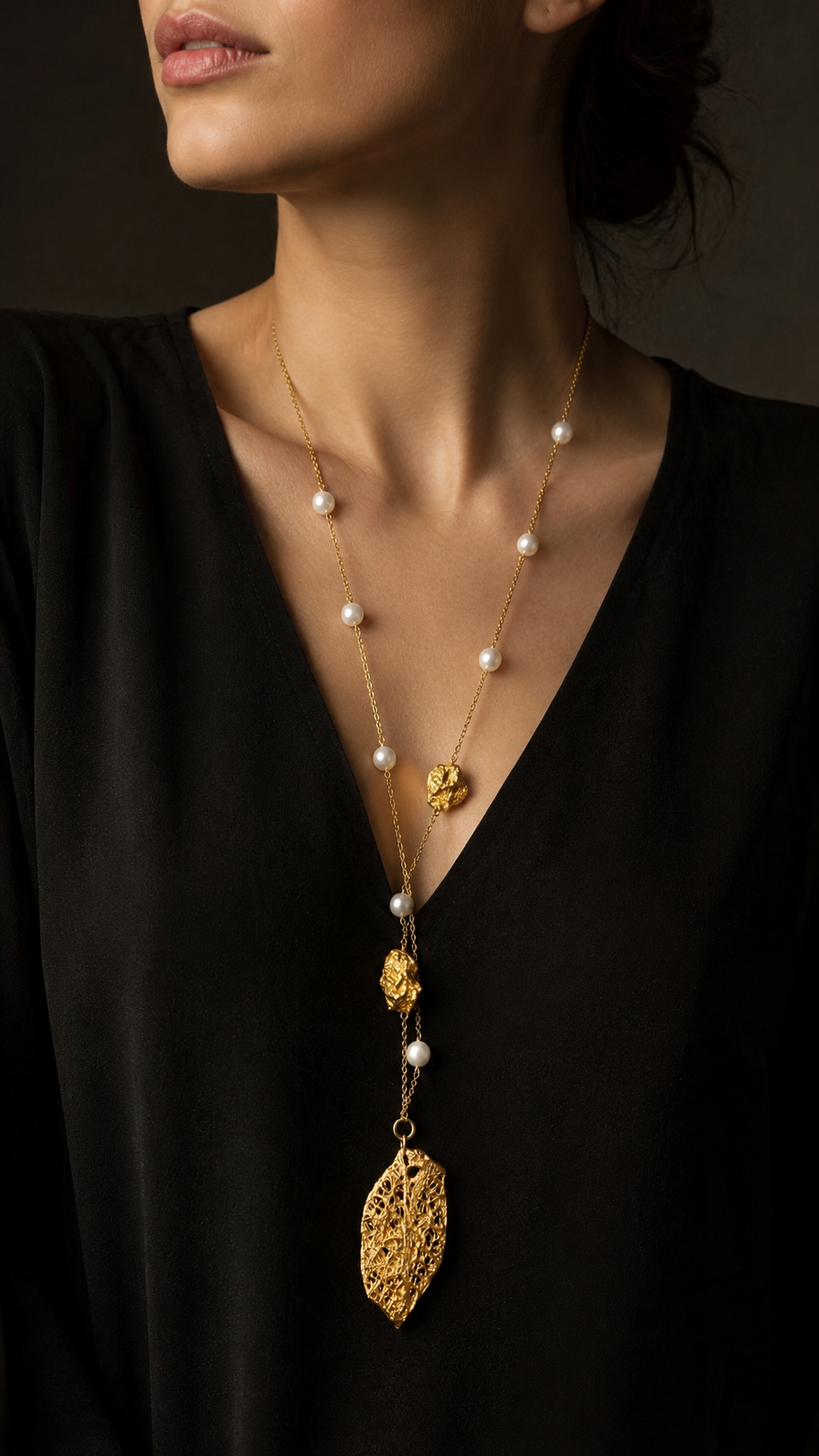 Collana di perle bianche